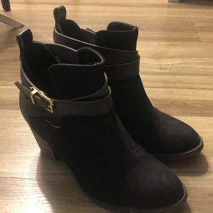 Target Mossimo - Black buckle ankle booties